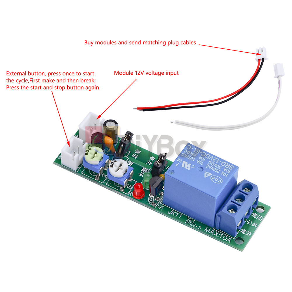 DC 5V 12V 24V Infinite Loop ON OFF Delay Relay Module Cycle Delay Timer Relay
