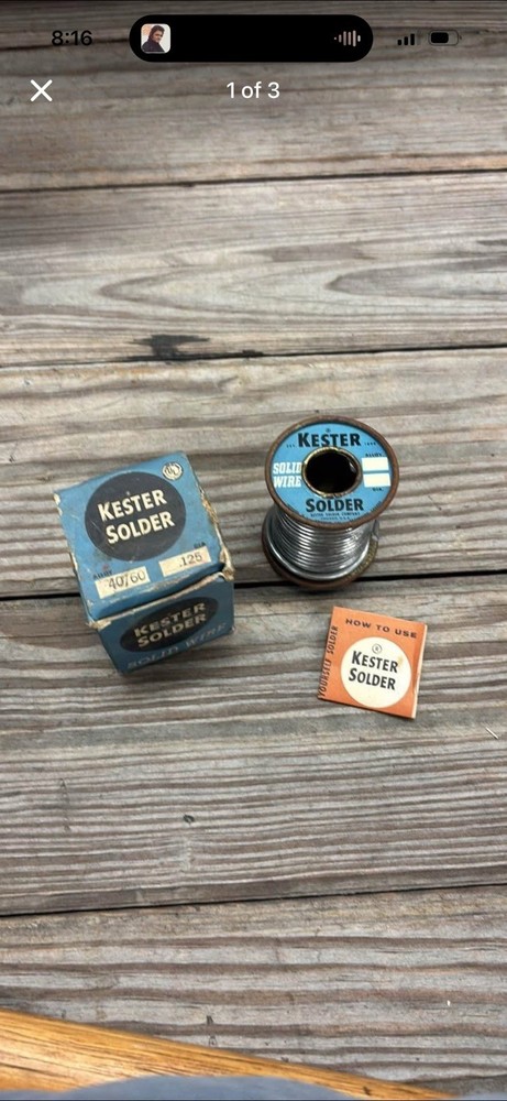kester 60/40  core solder