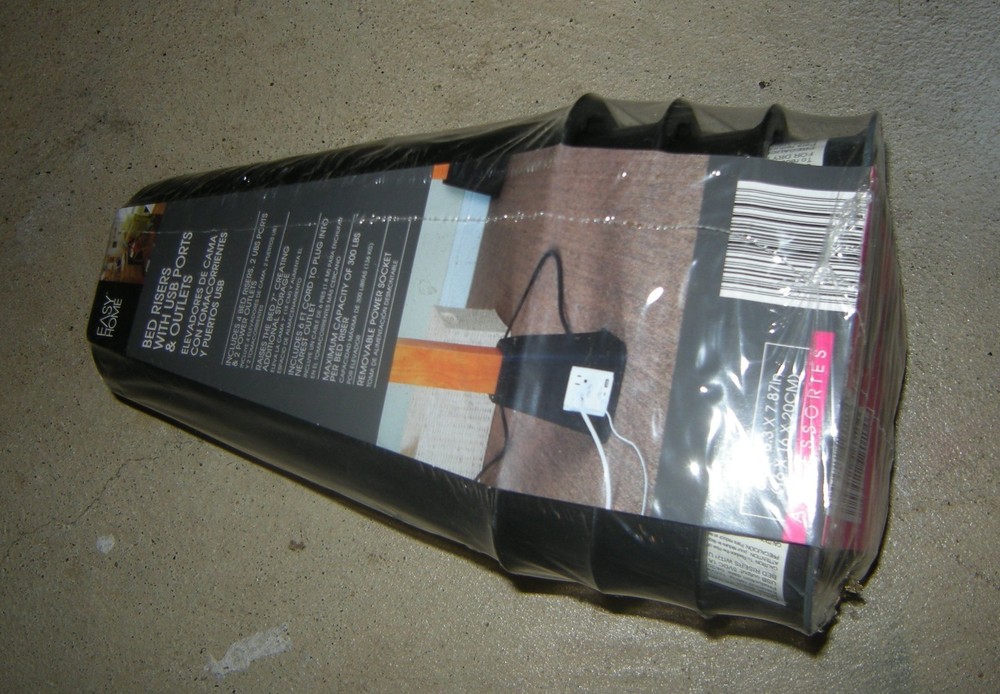 Bed Risers with electrical outlet 300lbs capacity set