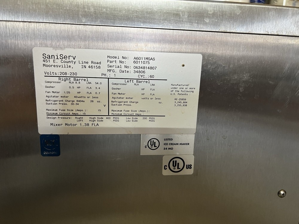 Saniserv Shake machine