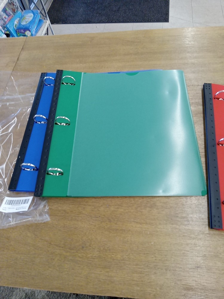 1"telescoping 3ring Binder 4pk,assorted Colors