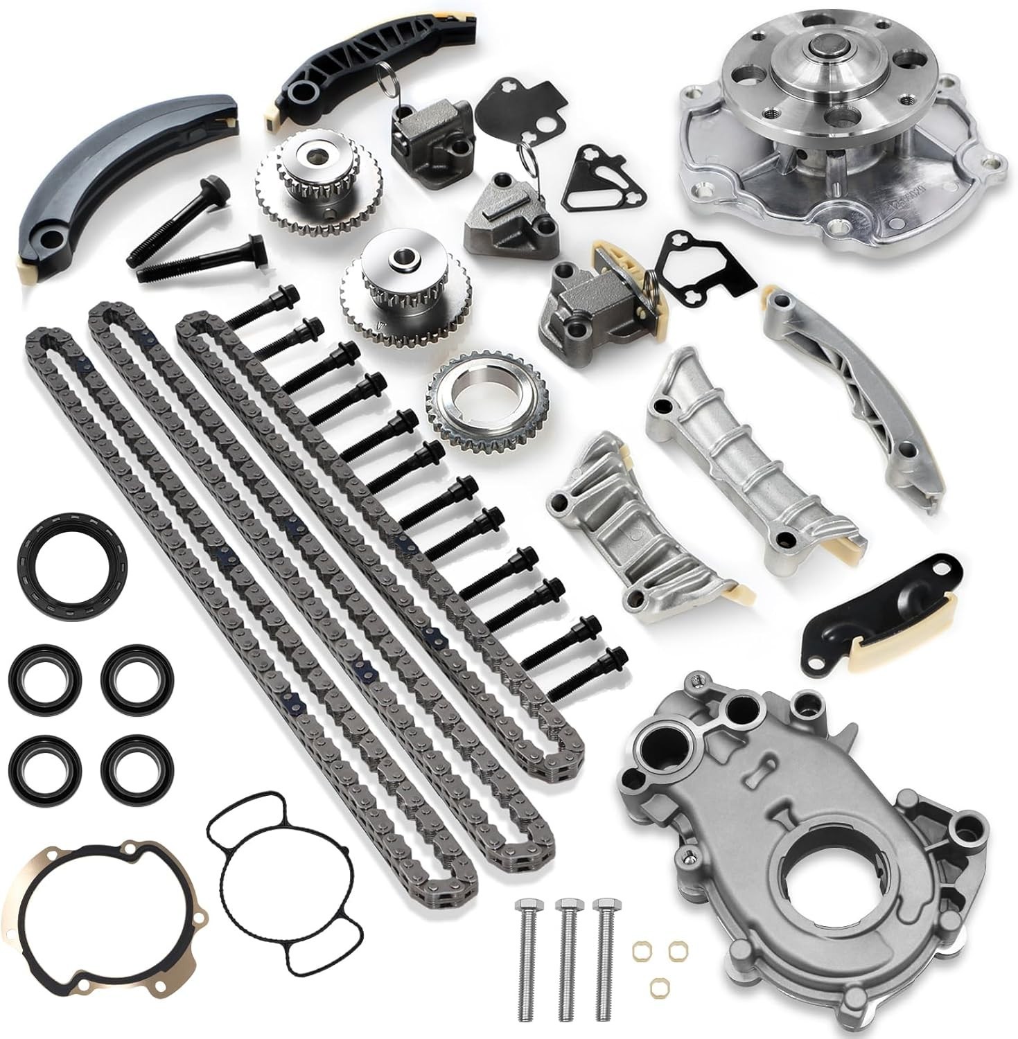 3.6 Timing Chain Kit w/Water Pump Oil Pump for 2.8L 3.0L 3.6L Chevy Equinox M...