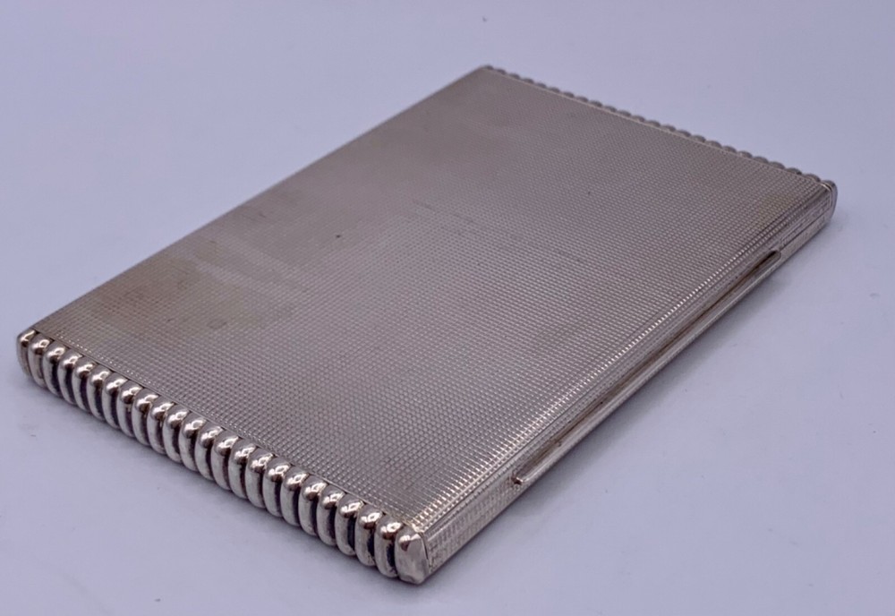 ANTIQUE 121 Gr. STERLING SILVER MASSIVE CIGARETTE CASE