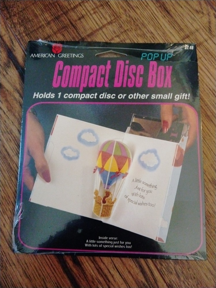 Pop Up CD Box Compact Disc Box Vintage Never Opened Gift Box For Cds