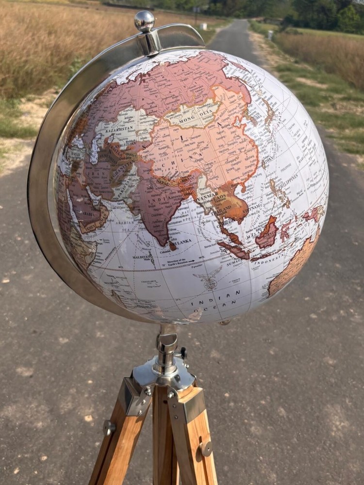World Globe with Tripod Stand Home Office Décor & Study Room Accent