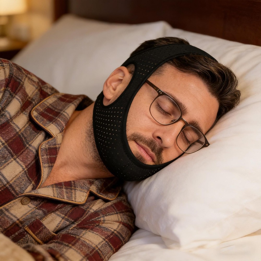 Chin Strap for Sleeping Adjustable Soft Comfortable Breathable Stopper