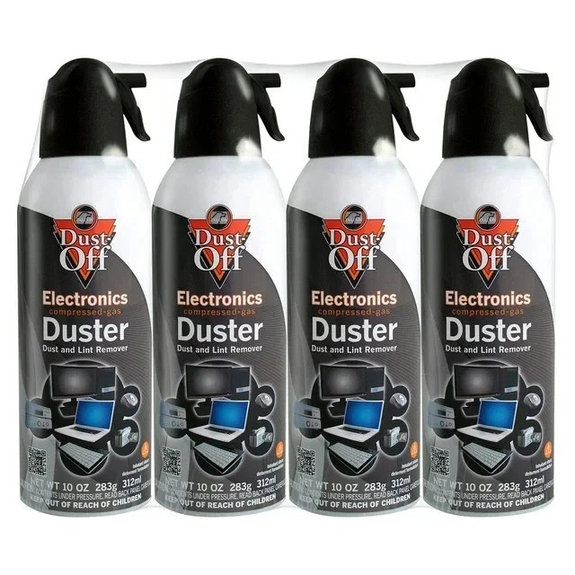 Falcon Dust-Off Electronics Compressed Gas Duster, 10oz - 4 Pack