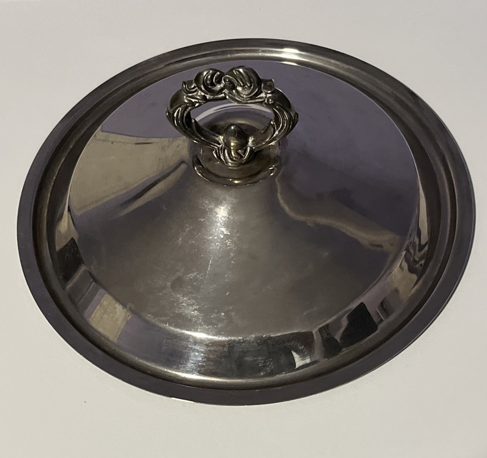 Vintage Silver Plated Server Base & Lid For Casserole Baking Serving Dish