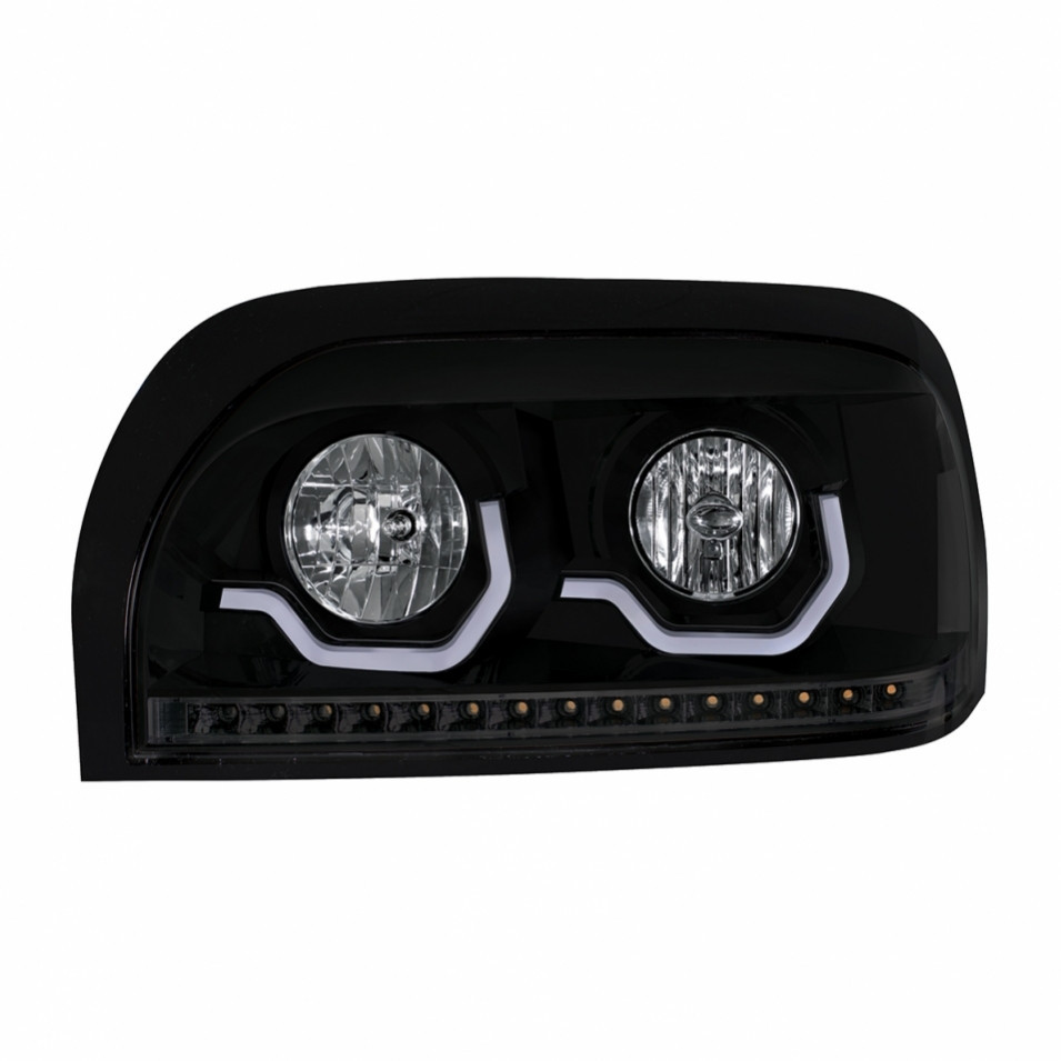 Freightliner Century "Blackout" Projection LED Headlight - Driver Side