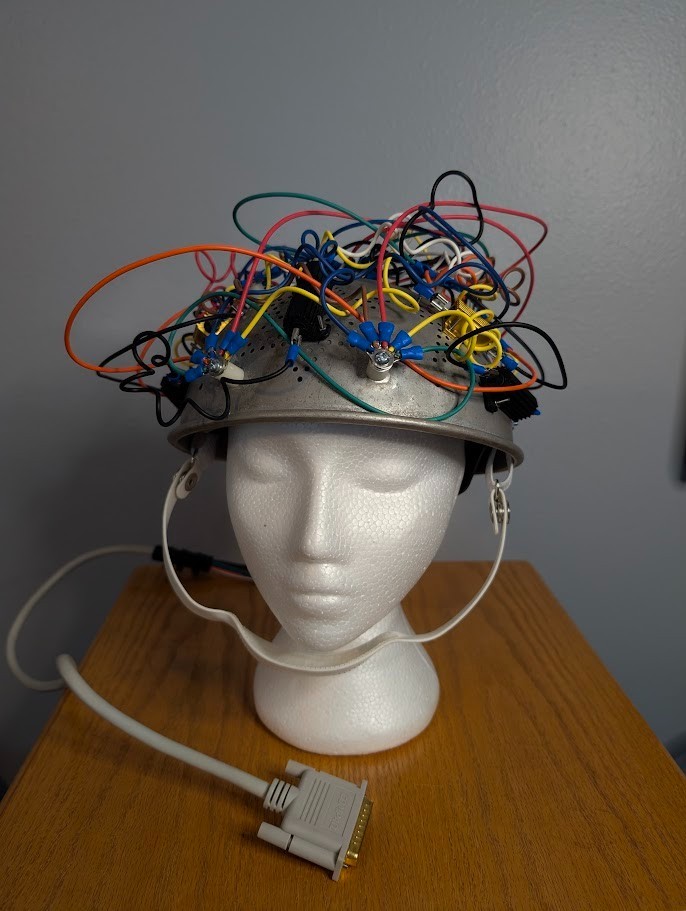 Fan-made Ghostbusters -like Colander Aura Hat