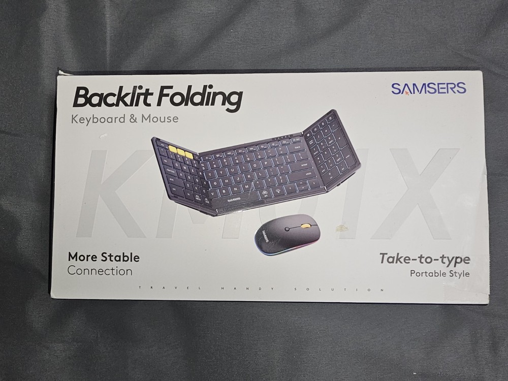 Foldable Keyboard and Mouse, Samsers Folding Bluetooth Keyboard Combo