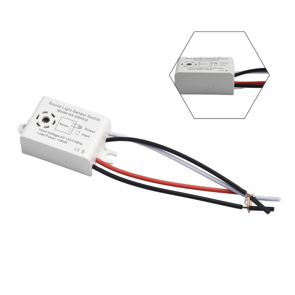 1* 220V Sound Voice Sensor Switch Indoor Automatic Control Sensor Switch Adapter