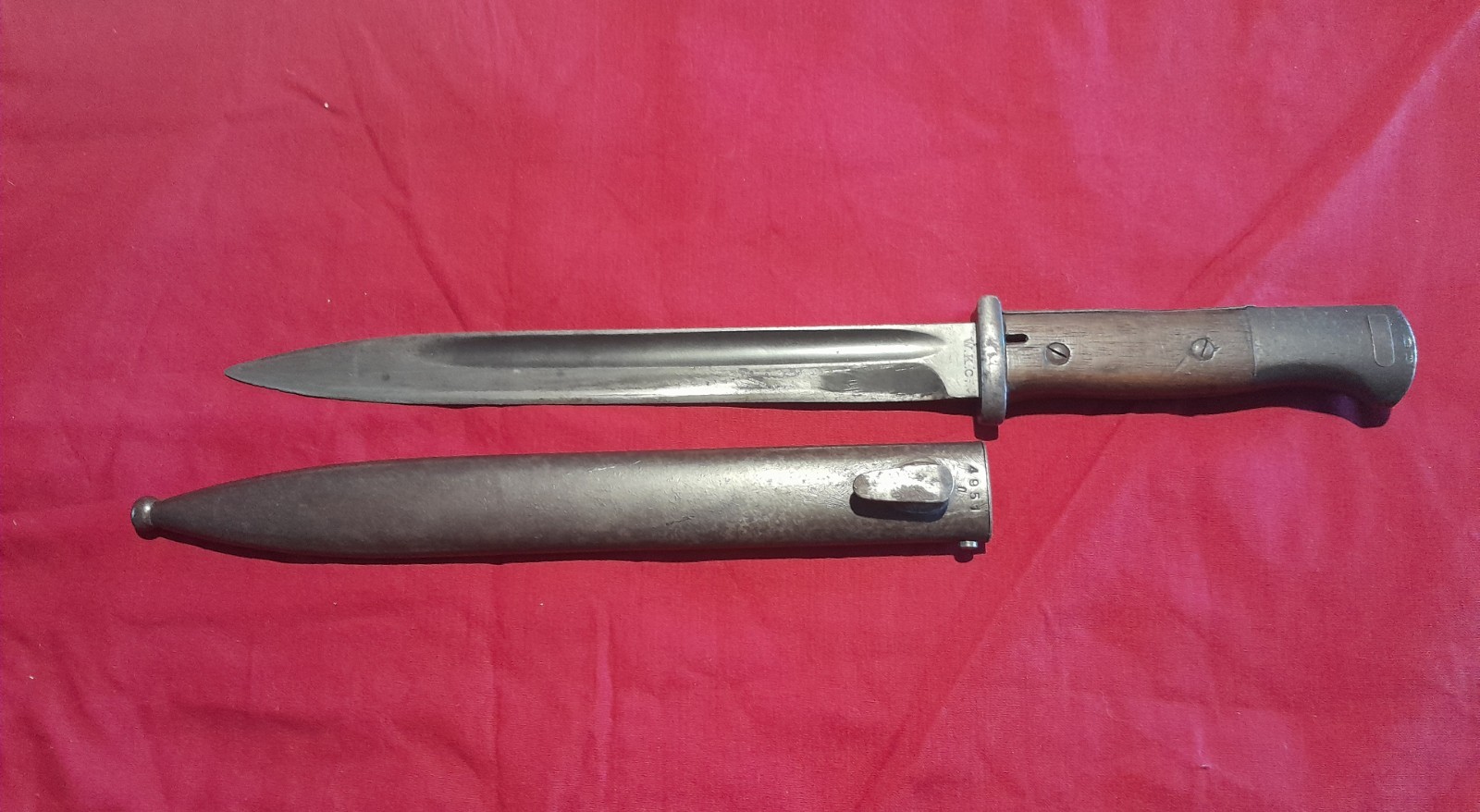 German K98 bayonet, WKC 1938 - Non matching 1942 scabbard By Hörster