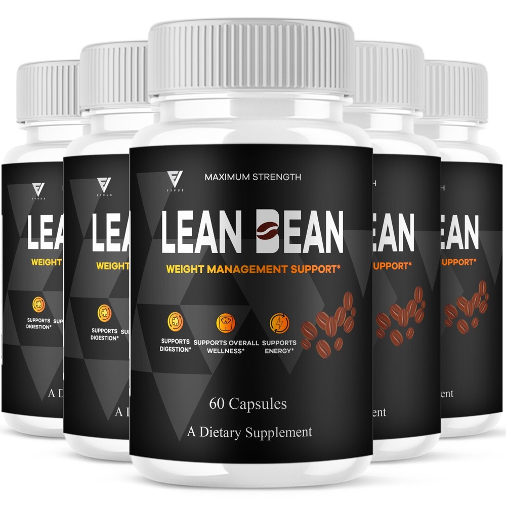 (5 Pack) Lean Bean Supplement, LeanBean Maximum Strength Capsules (300 Capsules)