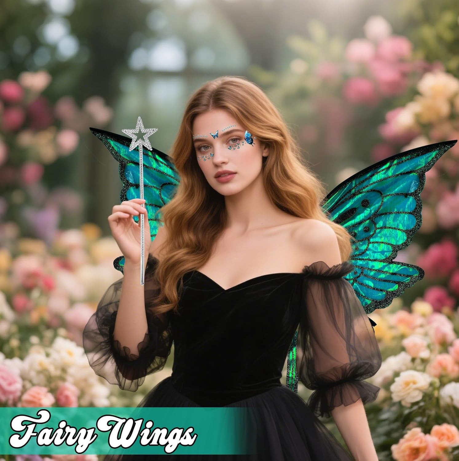 Fairy Wings Adult Women - Butterfly Angel Wings, Fairy Costume Accessories for W