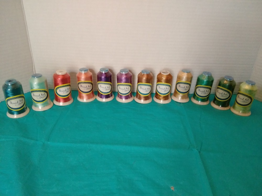 Machine Embroidery Thread 1000m Lot 12 Spools Thread Art