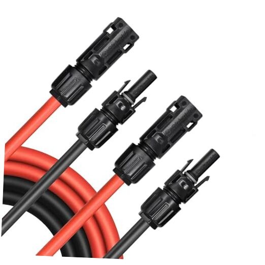 Solar Panel Extension Cable, 1500V Solar Cable Extension with IP68 30FT 8AWG