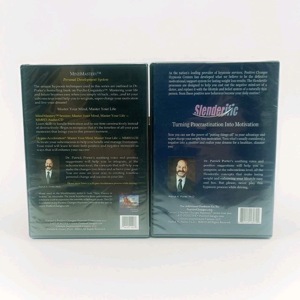 Positive Changes Hypnosis DVDs Mind Mastery & Turning Procrastination