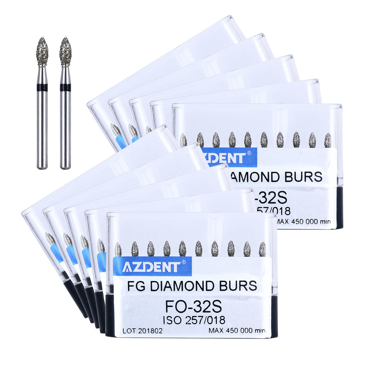 100pcs Dental Super Coarse Diamond FG Burs for High Speed Handpiece AZDENT