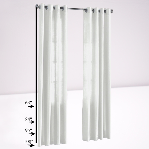 1PC SOLID SEMISHEER GROMMET FAUX SILK WINDOW CURTAIN PANEL VERSATILE DECOR MIRA