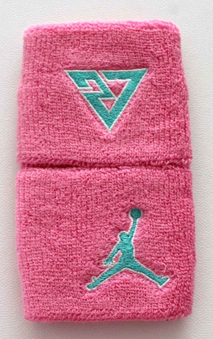 Nike MLB Wristbands Baseball Player #27 Vladimir Guerrero Pink Glow/Washed Teal