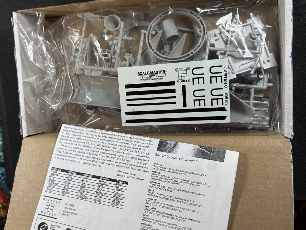 GLENCOE MODELS 1/48-scale JUPITER C Rocket Kit! New Opened Box