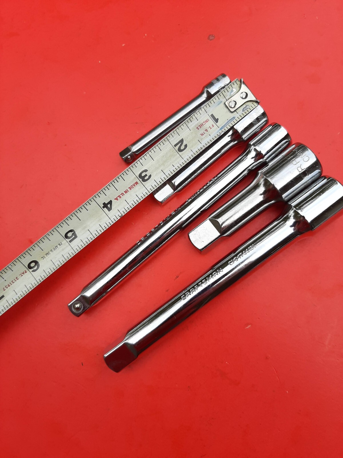 NEW CRAFTSMAN TOOLS 6 Piece 3" & 6" Ratchet Socket Extension Set 1/4" 3/8" 1/2"