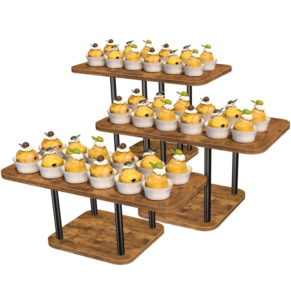 Cupcake Stand Wooden Dessert Table Display Set Rustic Dessert Stands Cupcake ...