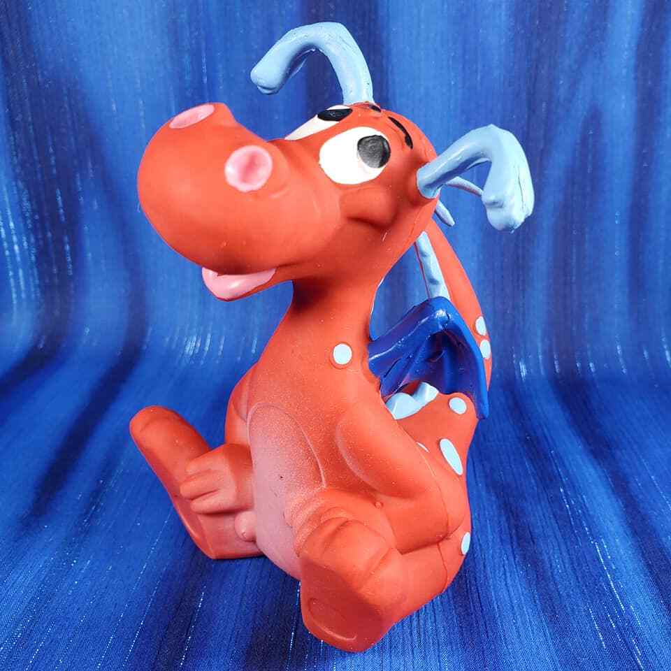 Diagon the Red Dragon Rubber Toy Organic Lanco New!
