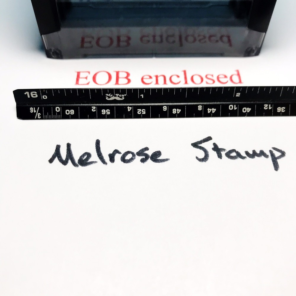 EOB Enclosed Rubber Stamp Red Ink Self Inking Ideal 4913