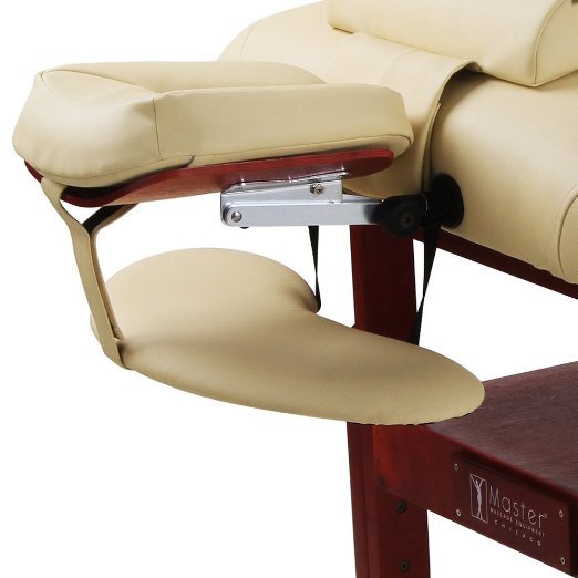 Master Massage Table Standard Adjustable Armrest Support for Accessories Black