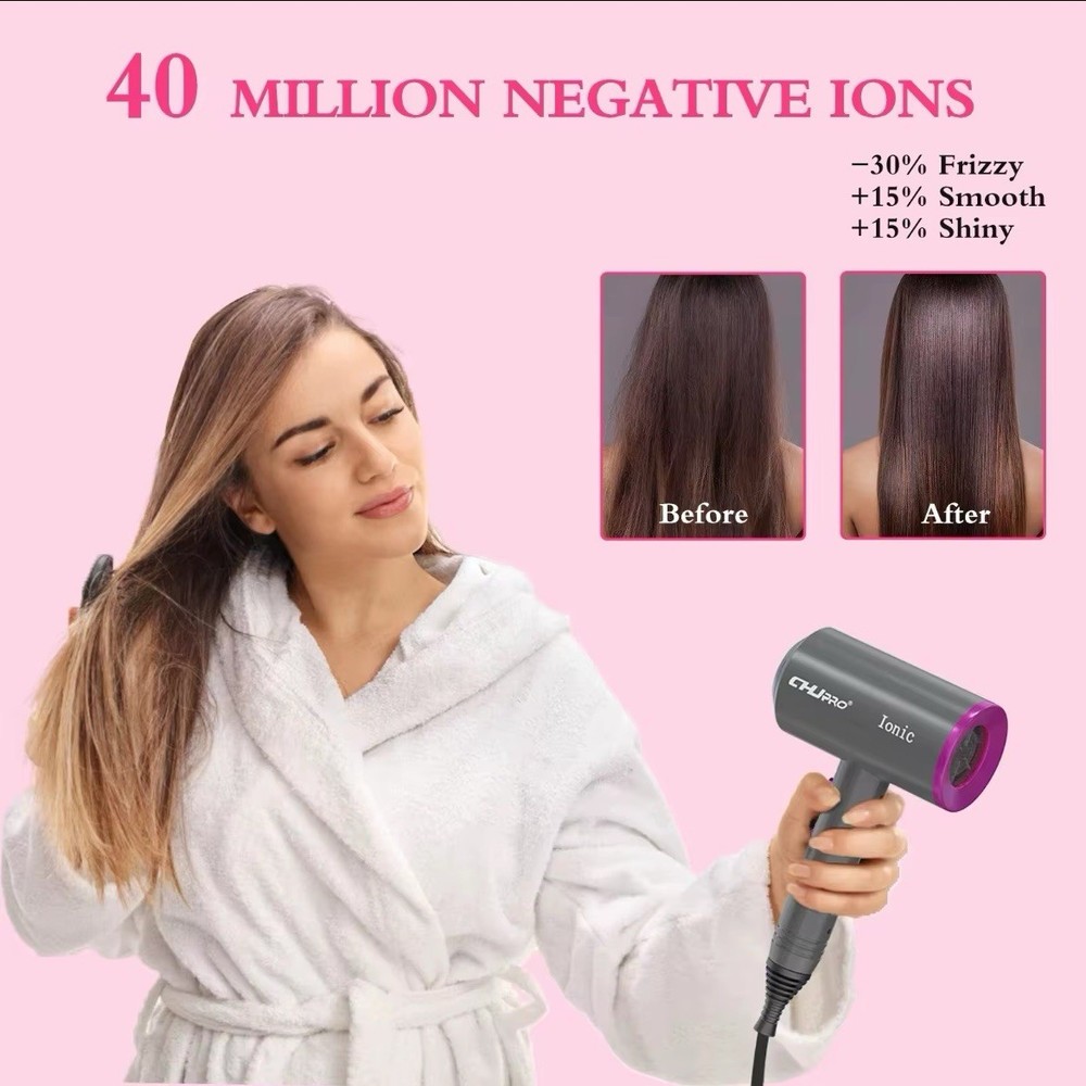 Ionic Hair Dryer 2000W AC Motor Hot Cool With Diffuser