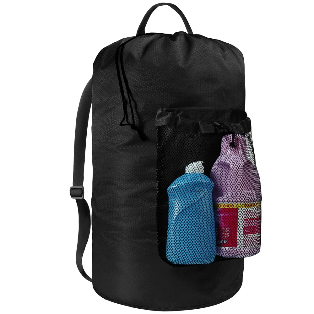 Oxford Fabric Laundry Backpack with Hanging Loop, Large Capacity Laundry Hamper