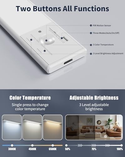 Under Cabinet Lighting Rechargeable Motion Sensor Pack