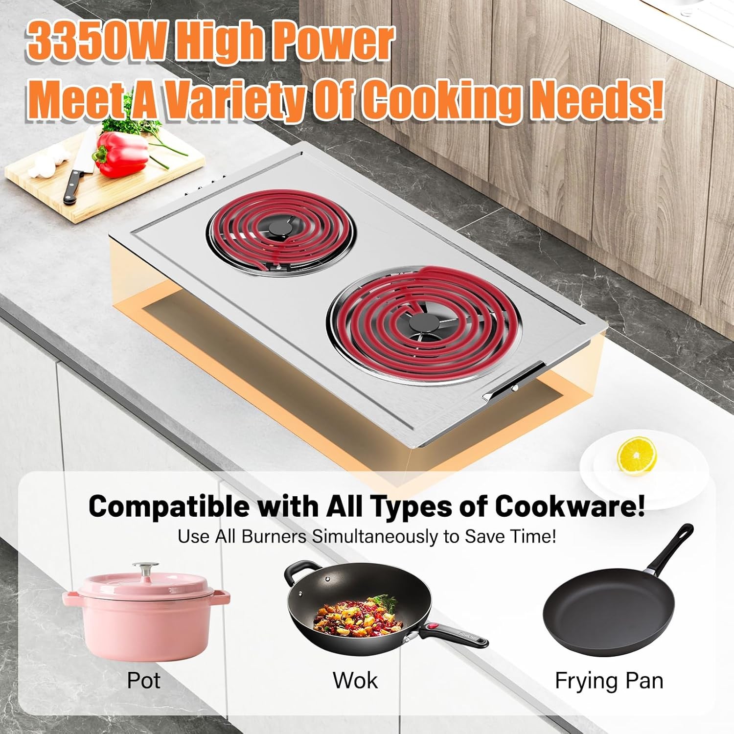 JEA7000ADSA Coil Element Burner Cartridge For Jenn-Air JEA7000ADS Range Stove