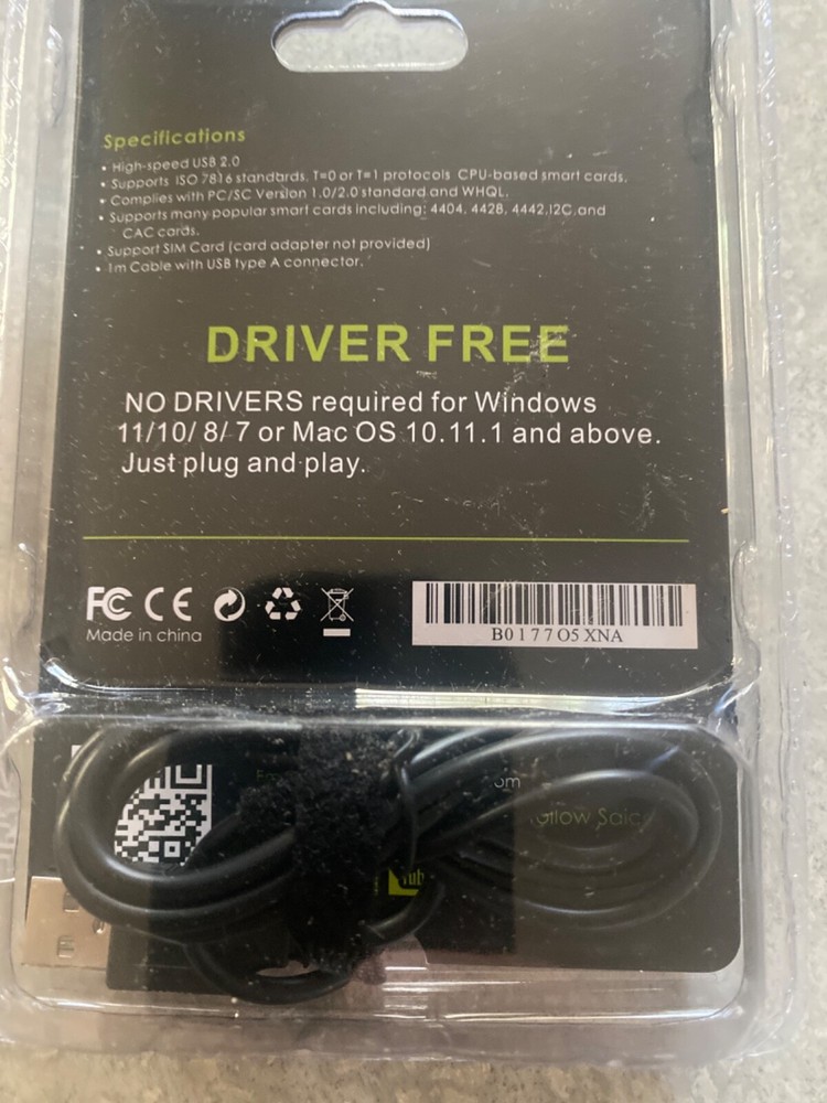 ( 3 ) Saicoo CAC Smart Card Reader Mac Windows USB , Free Shipping