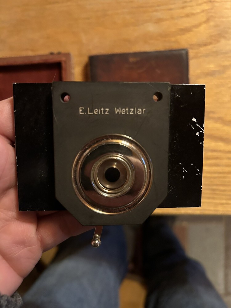 E Let’s Wetzlar Microscope Part In Satin Lined Box
