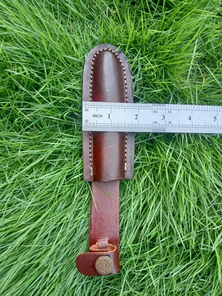 4.5”Fixed Double Edged Dagger Blade Leather Sheath / Holster /vertical Knife