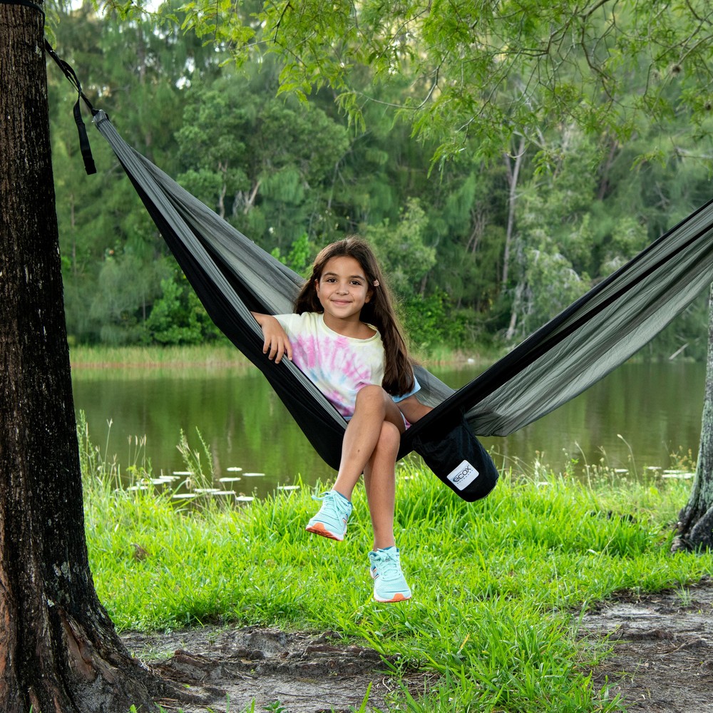 ecox Outdoors parachute Hammock Single with 2 Tree Straps, Portable Lightweight