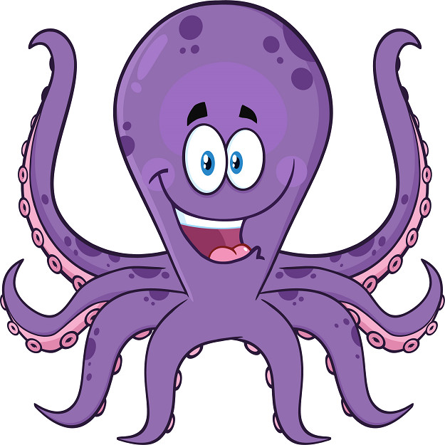 30 Custom Purple Octopus Personalized Address Labels