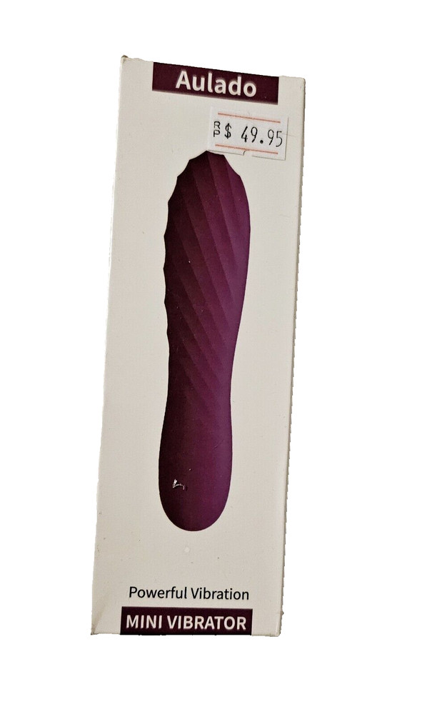 Mini Aulado Silicone 5" Purple Vibrator USB Rechargeable Multi Speed & Functions