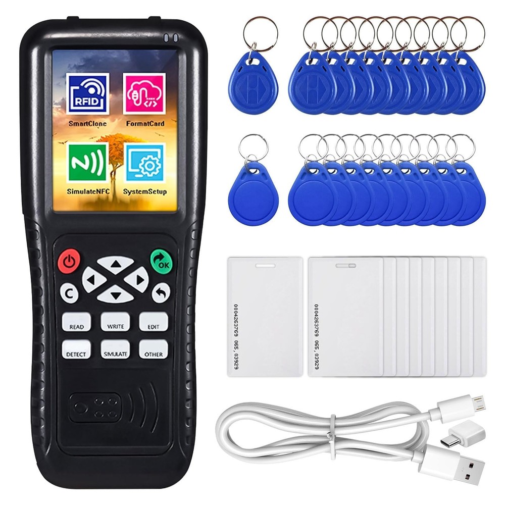 Multi Frequencies RFID Reader Writer Duplicator, RFID Smart Card Programmer, ...