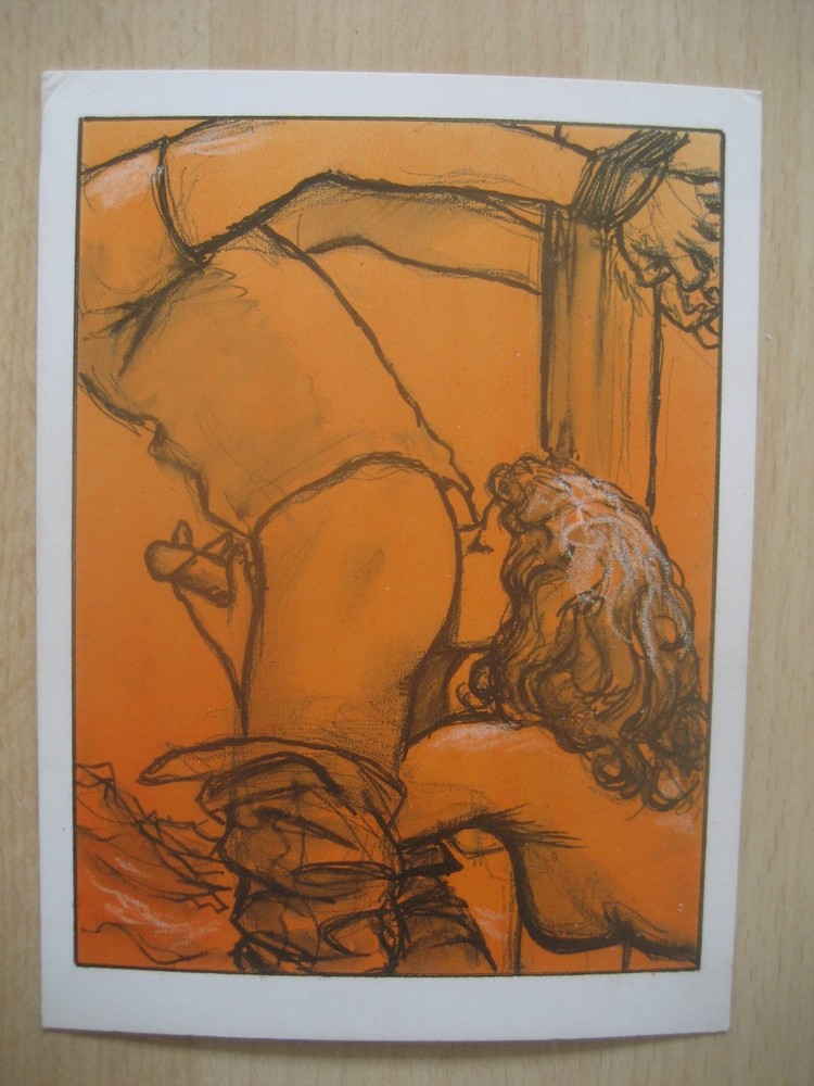 6 Antique Erotic Cards
