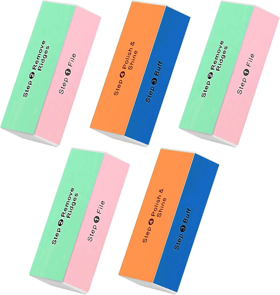 5 Pack 4 Way Nail Buffer Block 4 Step Nail Buffer Block