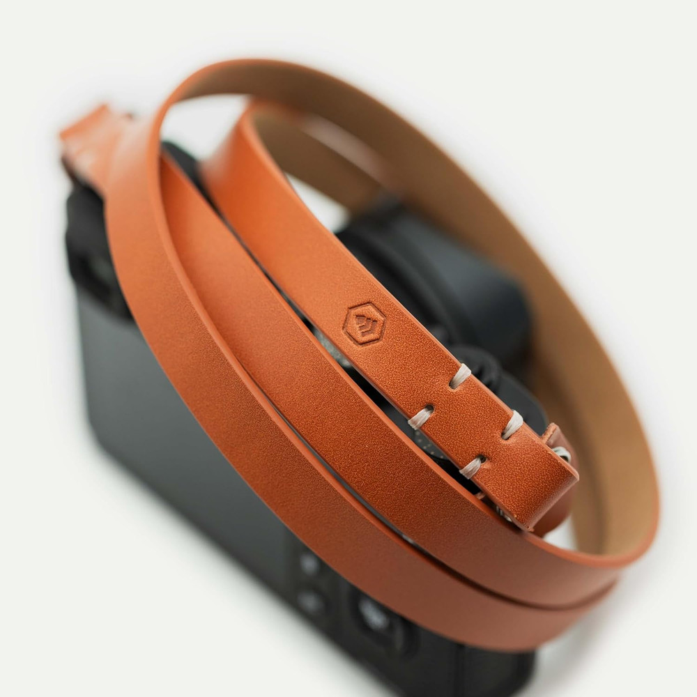 Evergreen Leather Camera Strap – Split Ring, 28" or 38" Compatible with Fuji Son