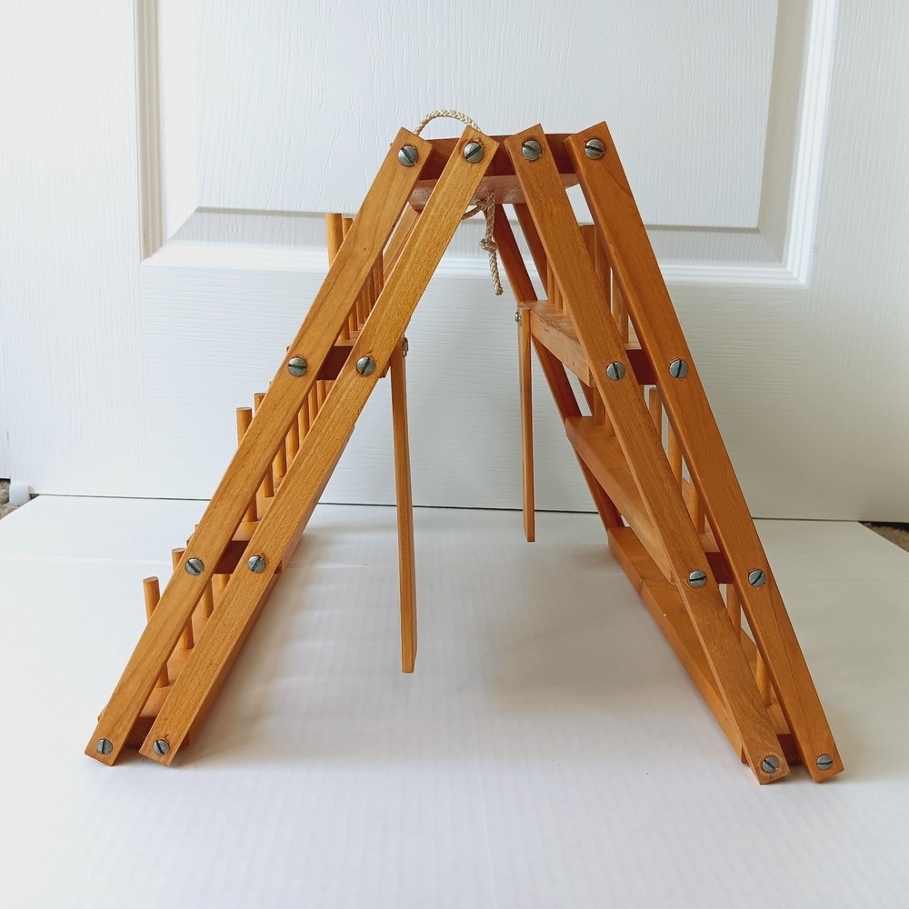 Handcrafted Tabletop Wood (Pine?) Thread Spool Rack - Holds 42 Spools Minimum