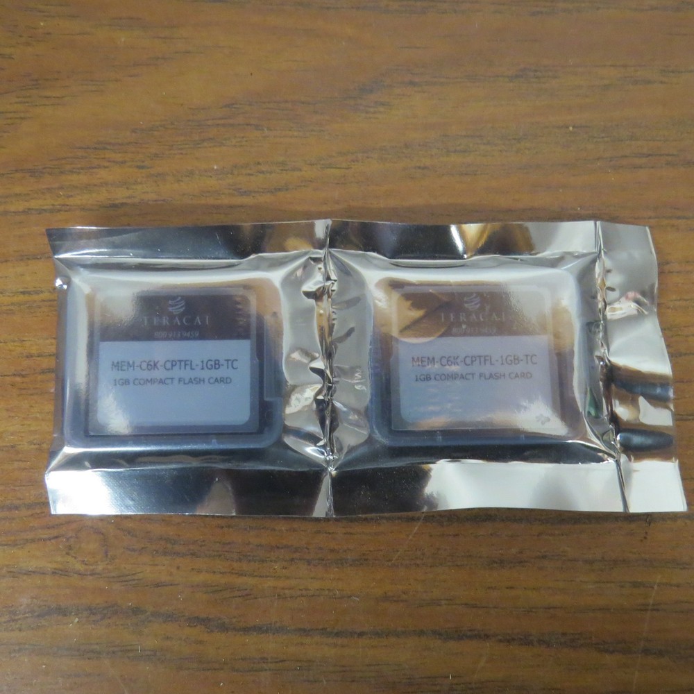 + Teracai MEM-C6K-CPTFL-1GB-TC Compact Flash Memory 2 qty