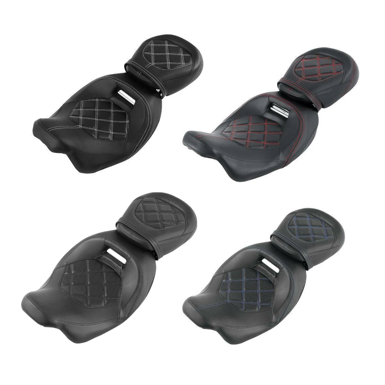 Driver Rider Passenger Seat Fit For Harley Touring Street Road Glide 09-Up Black