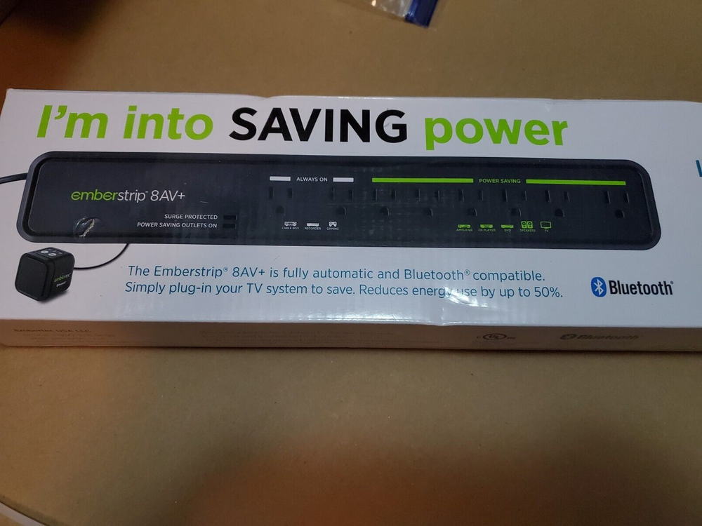 Embertec Emberstrip 8AV+ Fully Automatic Bluetooth Smart Sensor Surge Protected