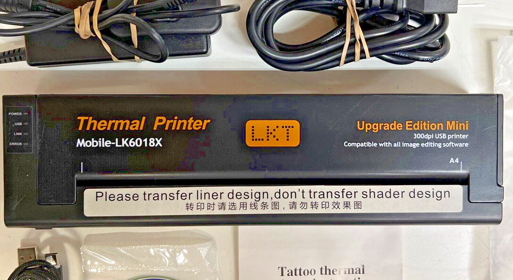 LKT Tattoo Transfer Copier Printer Machine Thermal Mini Printer Mobile LK-6018X